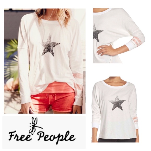 Free People Tops - FREE PEOPLE Oversized Long Sleeve Tee NWT